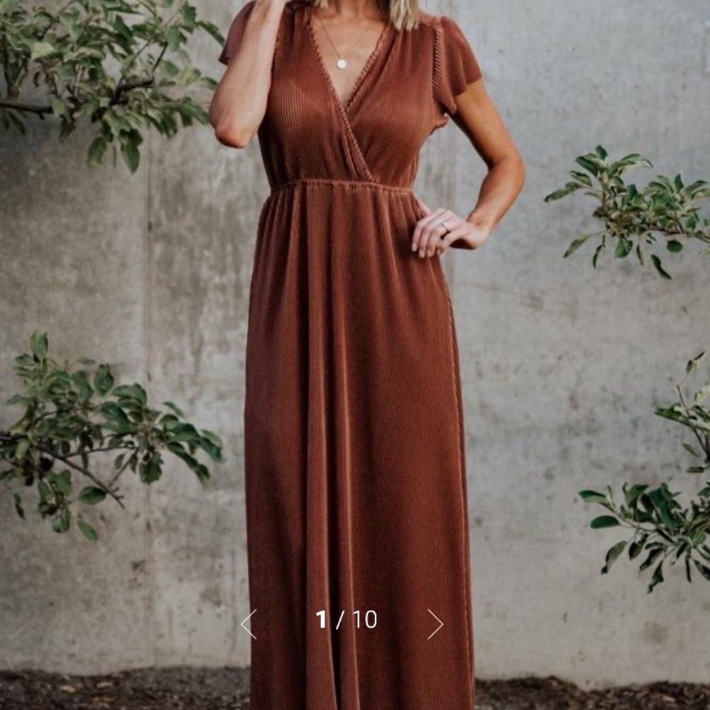 Baltic Born pleated maxi dress, bridesmaid dress, size small